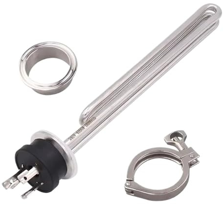 Scaldabagno a tre morsetti, 240 V, 3,8 cm, 2,5 KW-5,5 kW, in acciaio inox 304, per birra e caldaia (con set, 4,5 KW 280 mm)