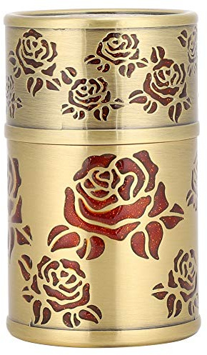 ZMCPODALK Scatola Portastuzzicadenti Antica con Motivo Rosa, Portabastoncini Cotone Doppio Uso, Organizzatore da Tavolo in Lega di Zinco Vintage con Design Antipolvere per Sala da Pranzo, So