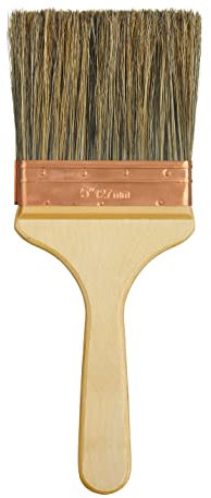 ProDec Brocha Profesional de cerdas puras de 5 Pulgadas para Pintar rápidamente con Pinturas de emulsión en Paredes y techos y como brocha para Salpicaduras de enlucido, 5 125mm