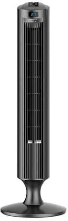 Taurus Babel RCH - Ventilador de torre digital extra alto, 84cm de altura, Indicador de temperatura, 3 velocidades, 3 modos