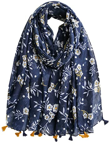 Ecroon Mujer Fulares Pañuelos para la cabeza Bufandas Pañuelo de Largo para Chales Estolas Pañuelo Suave Cuello (I, One size)