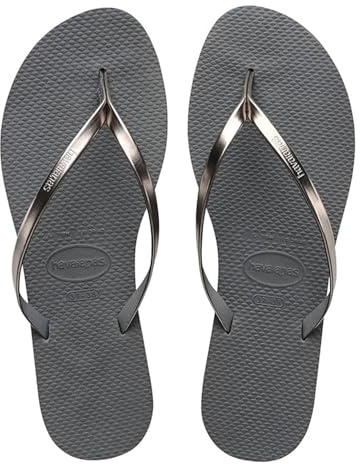 Havaianas - You Metallic, Sandales Confortables, Élégantes et Polyvalentes, Fines Lanières à Finition Métallisée, Petit Talon, Femme