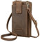 STILORD 'Nelly' Geldbörse mit Handyfach Leder 3-in-1 Handytasche Umhängetasche Portemonnaie zum Umhängen Handy Umhängetasche Damen Vintage Echtleder, Farbe:mittel - braun
