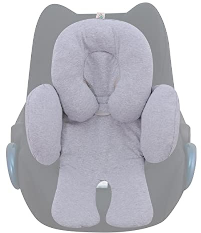 JYOKO Kids Reductor Universal Bebé 2 Piezas, Algodón Orgánico, para Cochecito y Silla de Coche Grupo 0, Hecho en Barcelona, Grey Stone