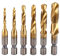 Outil de taraudage à filetage métrique, M3-M10 revêtu de titane 1/4 pouce HSS Hex Shank Foret Set 6 Pcs Forets pour Acier Trempé Haute Dureté et Résistance à la Rouille