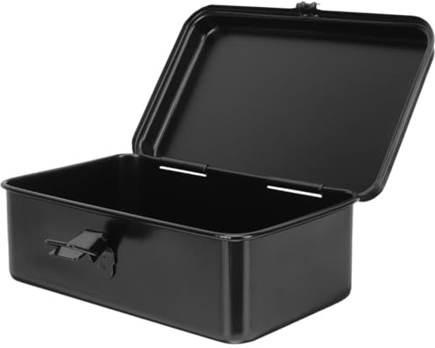 DOITOOL Tool Storage Case Portable Tool Storage Box Iron Toolbox Small Tool Box with Metallic Clutch Repairing Tool Organizer for Home Car Tools Nails Pins Portable Tool Case - 7.8 x 4.9 x 3 inch