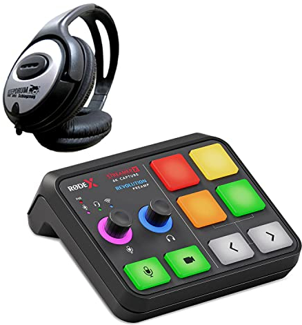 RØDE Rode X Streamer X - Tarjeta de grabación de vídeo e interfaz de audio para streaming, juegos y creación de contenidos + auriculares keepdrum