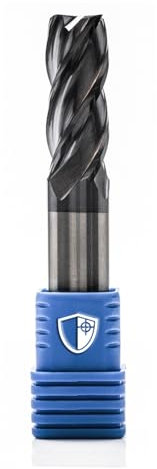 ARMOUR TOOLING - 16mm Solid Carbide End mill - Tungsten 4 Flute Sharp Corner Milling Cutter - CNC Milling Tool - for Alloy Steels/Hardened Steels - Roughing And Finishing