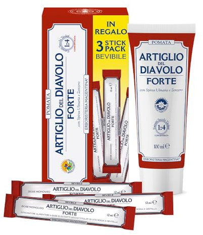 Herbolario Magentina Garra del Diablo Fuerte ungüento + 3 barras Bevibilis 100 ml