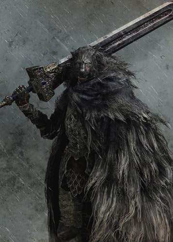 Displate Metallposter Elden Ring - Lands Between - Blaidd the Half-Wolf Plakat - Wandbilder Moderne Bilder Spielzimmer Deko Schlafzimmer - Geschenk - Wanddeko Metall Poster 32 cm x 45 cm