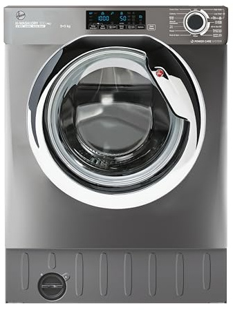 Hoover HBDOS695TAMCRE80 Integrated Washer Dryer, 9/5kg Load, 1600RPM, Anthracite & Chrome - A/D Rated