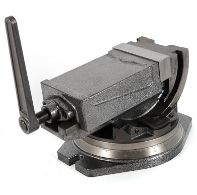 Étau de machine de précision inclinable orientable Étau rotatif en fonte d'acier Perceuse avec pince de table Précision Réglage rapide Étau universel 125 mm 2 axes