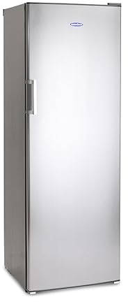 ICE KING RL340ES Freestanding Larder Fridge, 331L Capacity, Silver, Auto Defrost, Reversible Door, Energy Efficient, Quiet Operation – Ideal for Kitchen or Utility Room