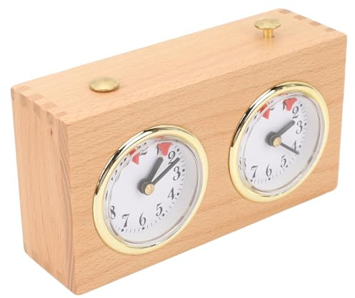 Wooden Vintage Chess Timer Wind Up Multifunctional Portable Professional Stress Reduction Ornament Chess Clock for Competition
