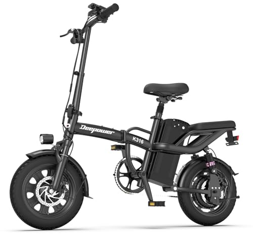 DEEPOWER K316 | Bicicleta Eléctrica Plegable | 16 Bicicleta Eléctrica | Batería Extraíble 48V 10Ah | Motor de 250W | Multi-Shock | Bicicleta de Ciudad para Adultos Adoles