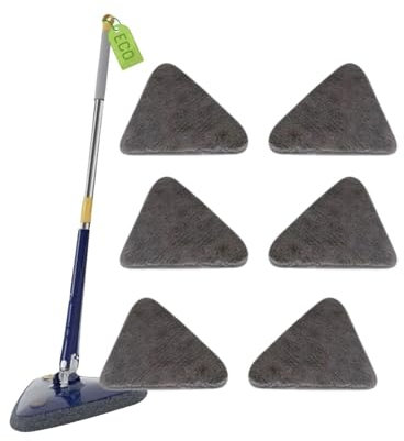 Mopa Multiusos con Cabezal Plano Giratorio 360° para Limpieza de Paredes, Azulejos y Techos