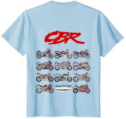 Evolución del, CBR, Motocicleta, Moto, Motociclista, Sportsbike Camiseta, Niños, Azul Bebé, 6 años