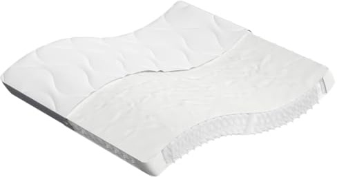 Wynira Materasso a molle insacchettate medio, 160 x 200 cm, con rivestimento traspirante, topper in schiuma fredda e memory foam, anallergico, rivestimento lavabile