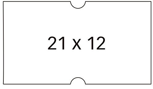 APLI 100911 6 Rollen Etiketten für Preisauszeichner, 21 x 12 mm, weiß, 1000 Stück