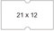 APLI 100911 6 Rollen Etiketten für Preisauszeichner, 21 x 12 mm, weiß, 1000 Stück