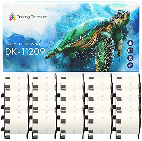 20x Adressetiketten kompatibel für Brother DK-11209 29mm x 62mm (800 Stück/Rolle) P-Touch QL-500 550 560 570 700 710W 720NW 800 810W 820NWB 1050 1060N 1100 1110NWB, Thermopapier mit Kunststoffhalter