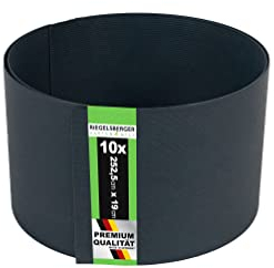 Gartenwelt Riegelsberger Bande brise-vue, dimensions : 2550 x 190 x 1,1 mmPare-vue, pare-vent, PVC rigide, bandes pour tressage plastique nattes double barre clôture clôtures grillagées en acier Fabriqué en Allemagne RAL 7016 Anthrazit