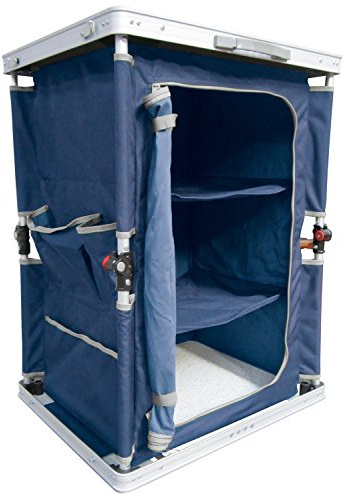 Ferrino 61789 Folding Camping Wardrobe Cabinet, Blue