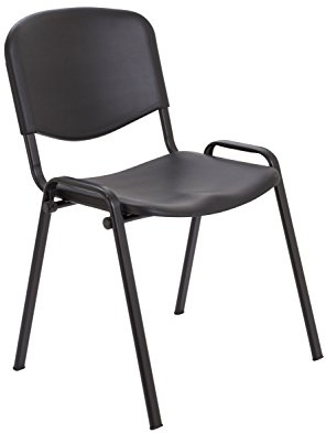Office Hippo Heavy Duty Canteen Chair, Versatile & Robust Stackable Wipe Clean Chair With Strong Frame & Hygienic Seat, Up To 115kg Weight, Hard Wearing, 5 Year Frame Guarantee - Blue, 5 Pack