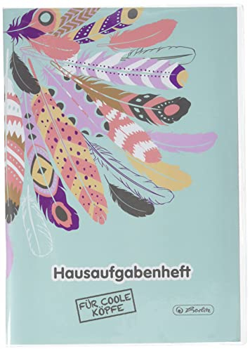 Herlitz 50016525 Aufgabenheft A5, 48 Blatt Federn