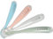 Béaba - Lot de 4 Cuillères en Silicone Bébé / Enfant 1er Âge - Dès 4 mois, Souple - Bout arrondi - Manche long et Ergonomique, Eucalyptus