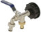 Kerbl Anschlusshahn für IBC-Container (mit Kunststoffadapter S60x6 für IBC-Container, mit PTFE-Gewebedichtband, mit 1/2 Schnellkupplung, Wasserhahn) 221983