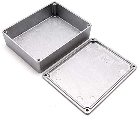 Scatola di Recinzione in Alluminio Pressofuso, Scatola Derivazione IP54 Impermeabile per Progetti Elettronici, per Alimentazione Esterna/Esterno, Argento, 120x94.5x34mm