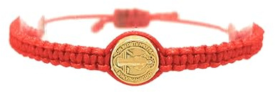 Bracelet for Baby - Red macrame bracelet for Baby - New born - Baby Shower - Baptism - Birthday gift - Tutti Jewelry (Saint Benedict)
