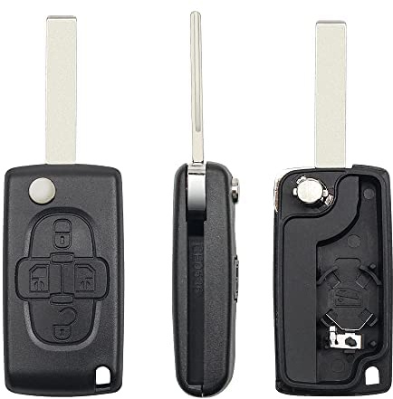 bilnyckelfodral 4B för Peugeot 207 307 308 407 607 807 2 3 4 HU83 VA2 smart