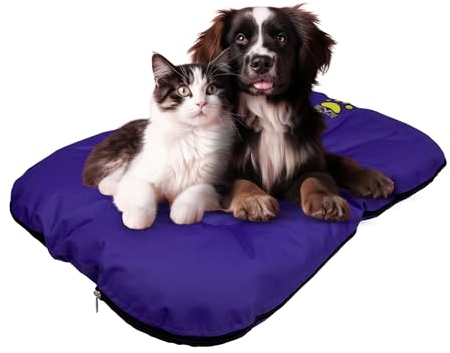 EVE Textile Hundebett | Katzenbett | Hundekorb | Katzenkorb | Hundebetten | Katzenbetten | Hundekörbchen | Katzenkörbchen | Hundekissen | Katzenkissen | 100x120x5 cm (Lila)