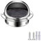 Hoiweqr Edelstahl Kugelhaube, Ablufthaube Rund Kugelhaube, Wand Lufthaube, Lüftung Aussenhaube, Edelstahl Ablufthaube, Lamellengitter, Runder Lufthaube, für Belüftung Und Entlüftung (Size : 6.8cm)