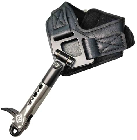 THREE ARCHERS Bogenschießen Handgelenk Release Trigger Compoundbogen Bogenauslöser Verstellbare Handgelenkschlaufe Bremssattel Griff Release