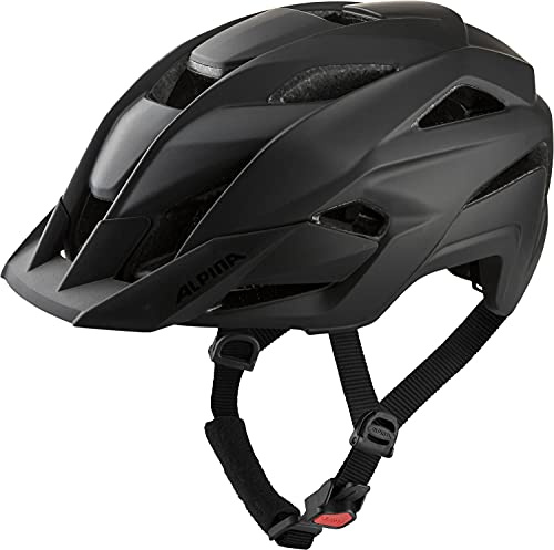 ALPINA KAMLOOP, black matt, 60-64 cm, mångsidig all-mountain och trail-hjälm för optimal skydd och komfort för vuxna