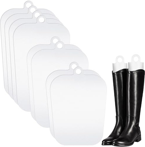 Perthlin 8 Stück 4 Paar Stiefelspanner Hoch Stiefel Unterstützung Verschiedene Größen Stiefelformer Damen Herren(Transparent)