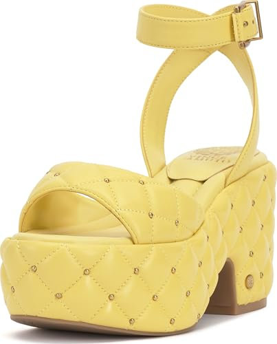 Vince Camuto Women's Ellah Chunky Platform Sandal, Lemoncello, 8.5