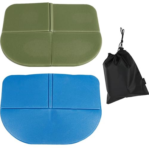 Barlone 2 Stück Faltbares Sitzkissen Outdoor, Sitzkissen Stadion, Faltbares Sitzunterlage Outdoor, Faltbares Sitzkissen für Unterwegs, Wandern Jagd Zubehör Wasserdicht mit Aufbewahrungstasche
