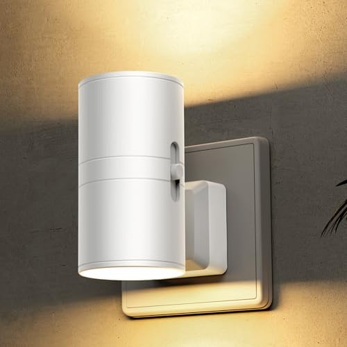 LOHAS-LED Nachtlicht Steckdose Warmweiß, 1W LED Nachtlampe mit Dämmerungssensor, Nachtlicht Dimmbar (0-100%), Orientierungslicht Babyzimmer, Treppenaufgang, Schlafzimmer, Weiß, [1 Stück]