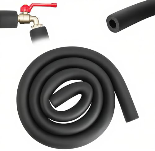 KQDRAVINE Isolamento Tubo Schiuma Ø16mm – Guaina Isolante 9mm Spessore 1,8m, Isolante in Gomma per Tubi di Riscaldamento e Acqua, Isolamento Termico Antigelo e Protezione Tubazioni