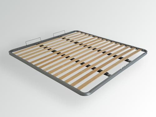 Bed Store SISTEMI RIPOSO Rete a Doghe Matrimoniale per Letto Contenitore, 160x190 cm, con Ferma Materasso e Maniglia (Rete senza meccanismo)