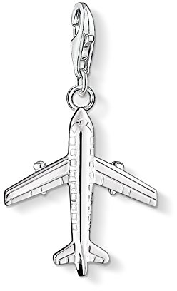 Thomas Sabo Damen Charm-Anhänger Flugzeug Charm Club 925 Sterling Silber 0030-001-12