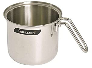 Barazzoni Bollilatte ø12 cm, Made in Italy, Capacità 0,9 lt, Acciaio Inox 18/10, Induzione+Gas. Triplo fondo. PFAS free. Linea Bonita