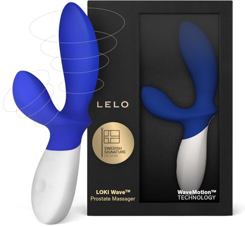 LELO LOKI Wave Massaggiatore Prostatico Prostata Vibratore Uomo con 12 Impostazioni e Design Impermeabile, Sex Toys, con Tecnologia WaveMotion, Federal Blu