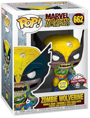 Funko Pop! Marvel: Marvel Zombies - Wolverine - Glow In the Dark - Collectable Vinyl Figure - Gift Idea - Official Merchandise - Toys for Kids & Adults - Movies Fans - Model Figure for Collectors
