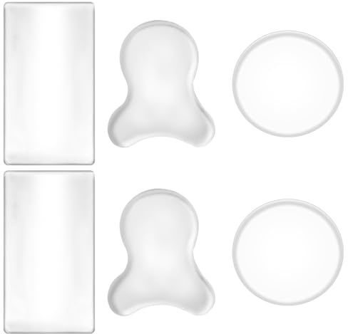 Mepase 6 almohadillas de gel para el tobillo, discos de gel, protectores de tobillo, accesorios para patines de ruedas para hombres y mujeres, botas de patinaje artístico, hockey en línea, senderismo