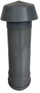 Ventilador de drenaje con tubo de manguito apto para todos los tubos HT y KG, ventilación de techo, ventilación, PVC, DN 70, DN 75, DN 100, DN 110, junta de goma (DN 70/DN 75)